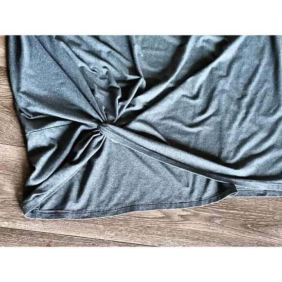 Shein Curve Women's Dress Plus Size 4XL Gray Jersey Knit Front Knot Off Shoulder - Picture 4 of 7